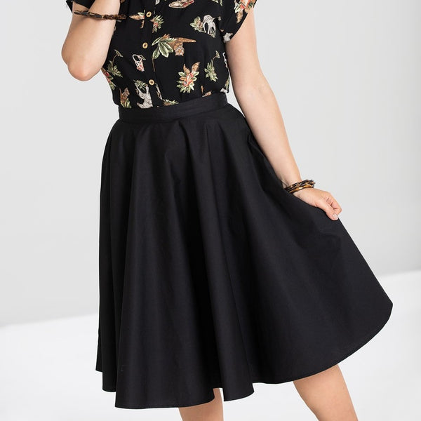 paula black circle skirt