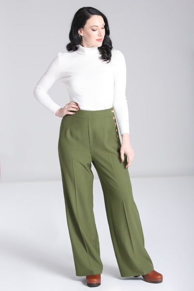 Ginger Swing Trousers in Khaki 4XL
