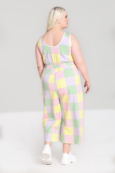 plus size hell bunny mila pastel jumpsuit back