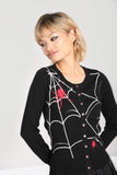 in a web hell bunny cardigan