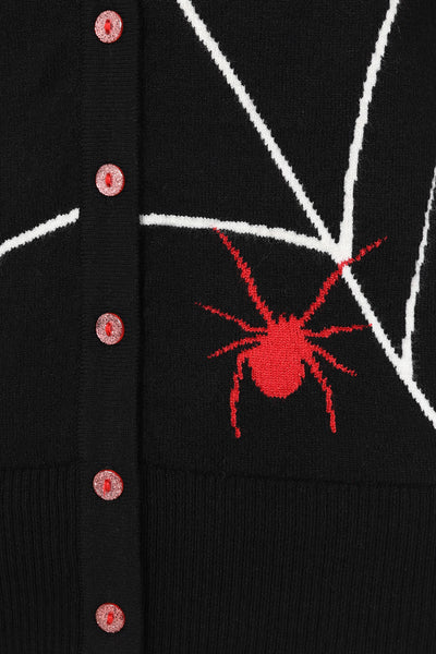 in a web hell bunny cardigan