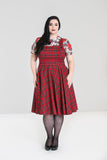 Hell Bunny Irvine tartan pinafore dress plus size NZ