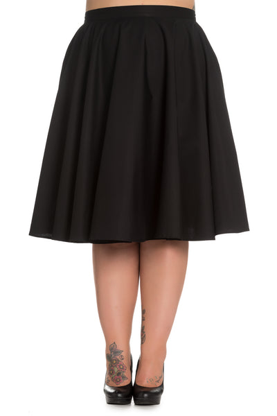 plus size black circle skirt Hell Bunny