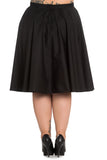 plus size black circle skirt Hell Bunny back