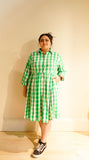 Alice Shirt Dress in Green Gingham