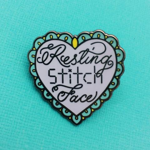 Resting stitch face pin