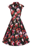 lady vintage eva red roses dress nz