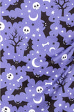 lady vintage bat print wiggle elsie dress close up