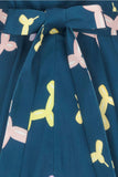 Lady Vintage Hepburn party animal tie detail