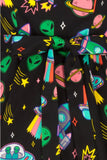 space print UFO Hepburn Lady Vintage sash detail