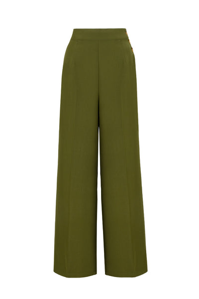 Ginger swing pants in khaki front