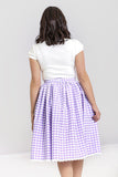 plus size hell bunny bb purple and white gingham skirt back