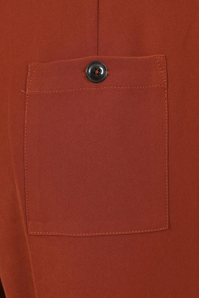 ginger hell bunny brown wide leg swing trousers back pocket