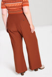 plus size hell bunny ginger swing trousers back