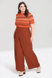 plus size hell bunny ginger swing trousers