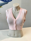 Blush cropped 3/4 sleeve cardigan