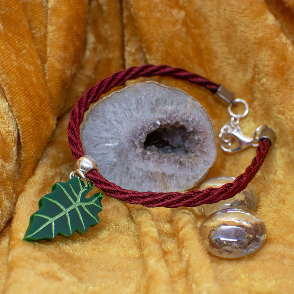 alocasia leaf bracelet