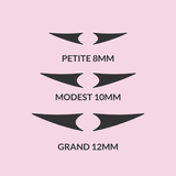 The quick flick size comparison chart