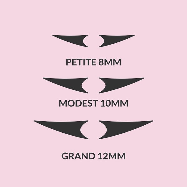 The quick flick size comparison chart