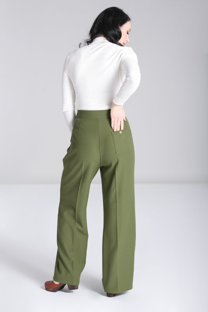 Ginger Swing Trousers in Brown | Hell Bunny | NZ | Two Lippy Ladies ...