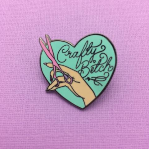 Crafty bitch Punk Pins enamel pin