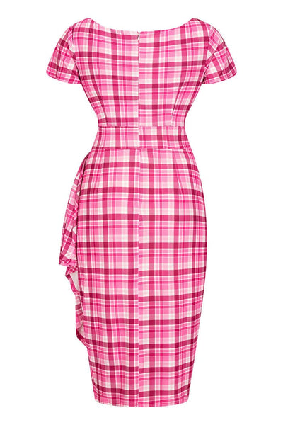 pink gingham lady vintage elsie dress back