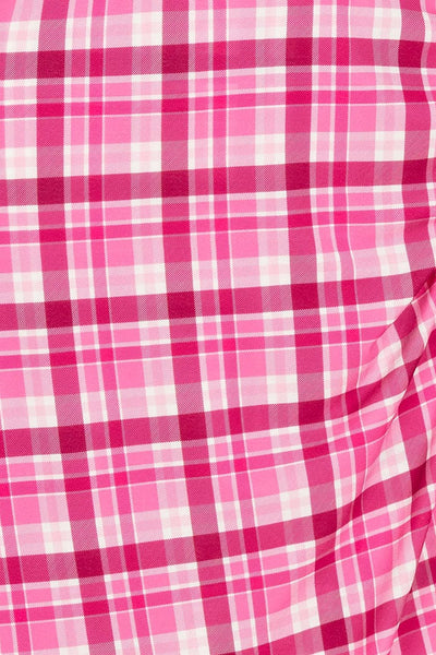 pink gingham lady vintage elsie dress print detail