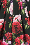 Lady Vintage Red Roses Eva Dress close up