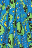 alien visitor dress print detail