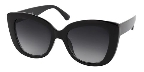 Retro Sunglasses large black retro cat eye