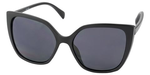 Baddie black cat eye retro sunglasses