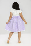 plus size hell bunny bb purple and white gingham skirt back