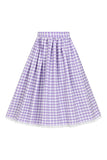 plus size hell bunny bb purple and white gingham skirt