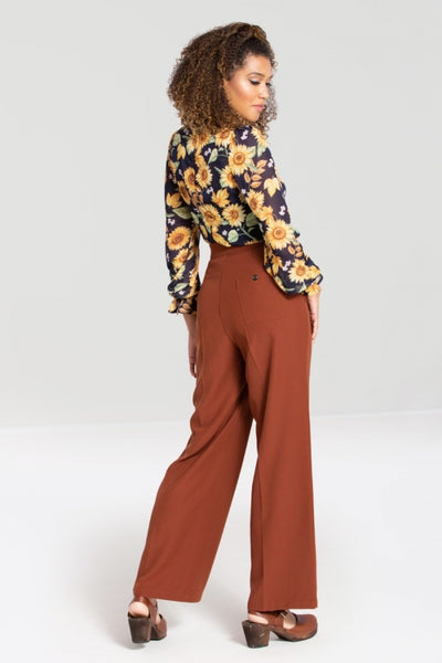 hell bunny ginger swing trousers back