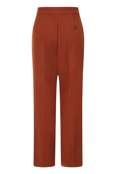 ginger hell bunny brown wide leg swing trousers