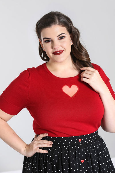 plus size hell bunny heart top