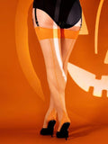 pumpkin seamed stockings